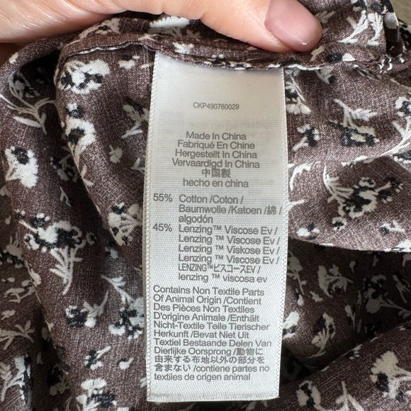 Madewell Brown Floral Blouse - Picture 8 of 8